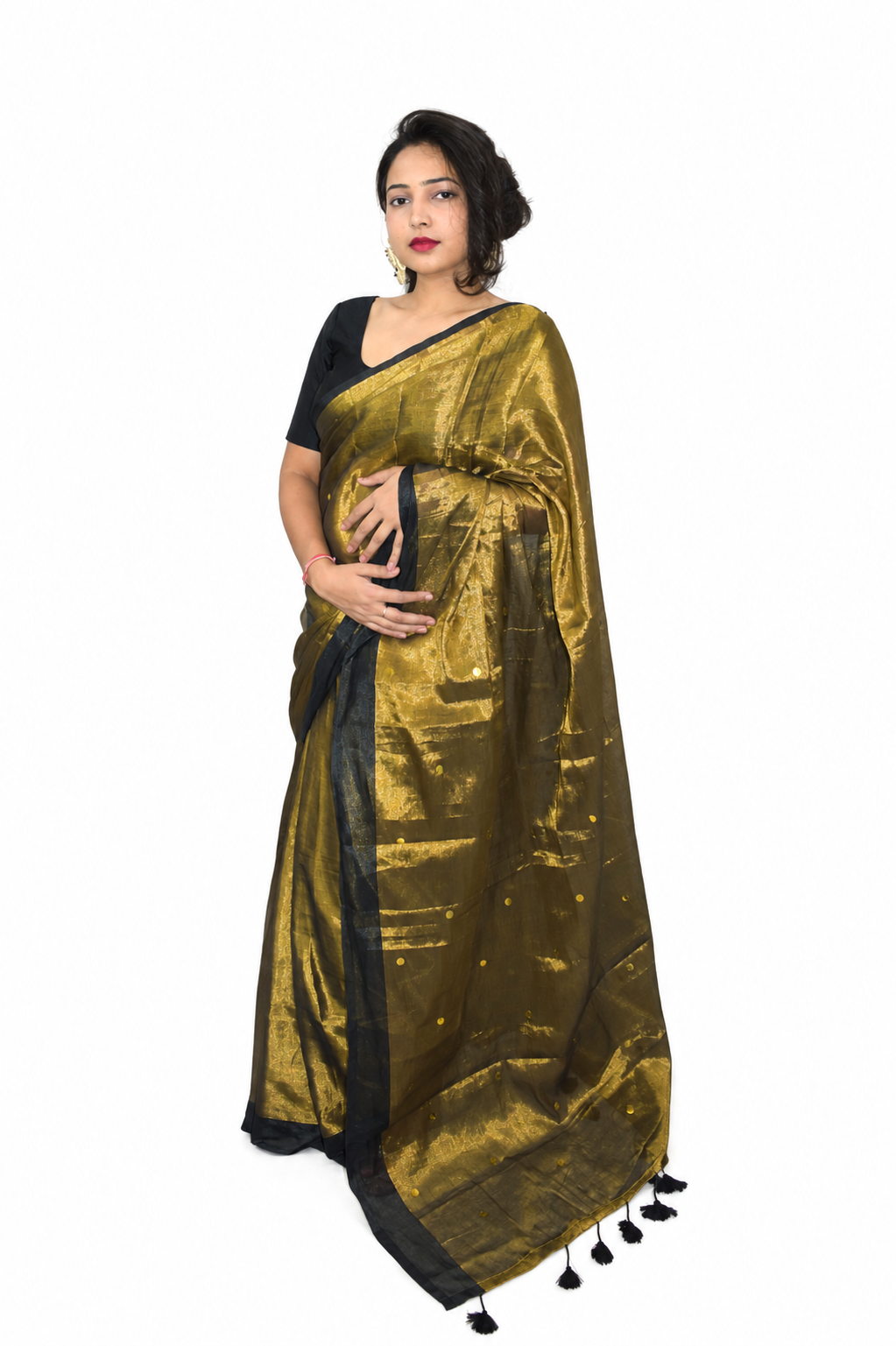 MUL TISSUE SAREE - COPPER